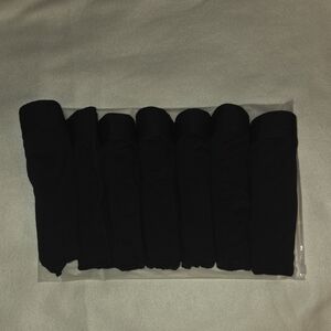 Men's Black Cotton Boxer Briefs - Pack of 7